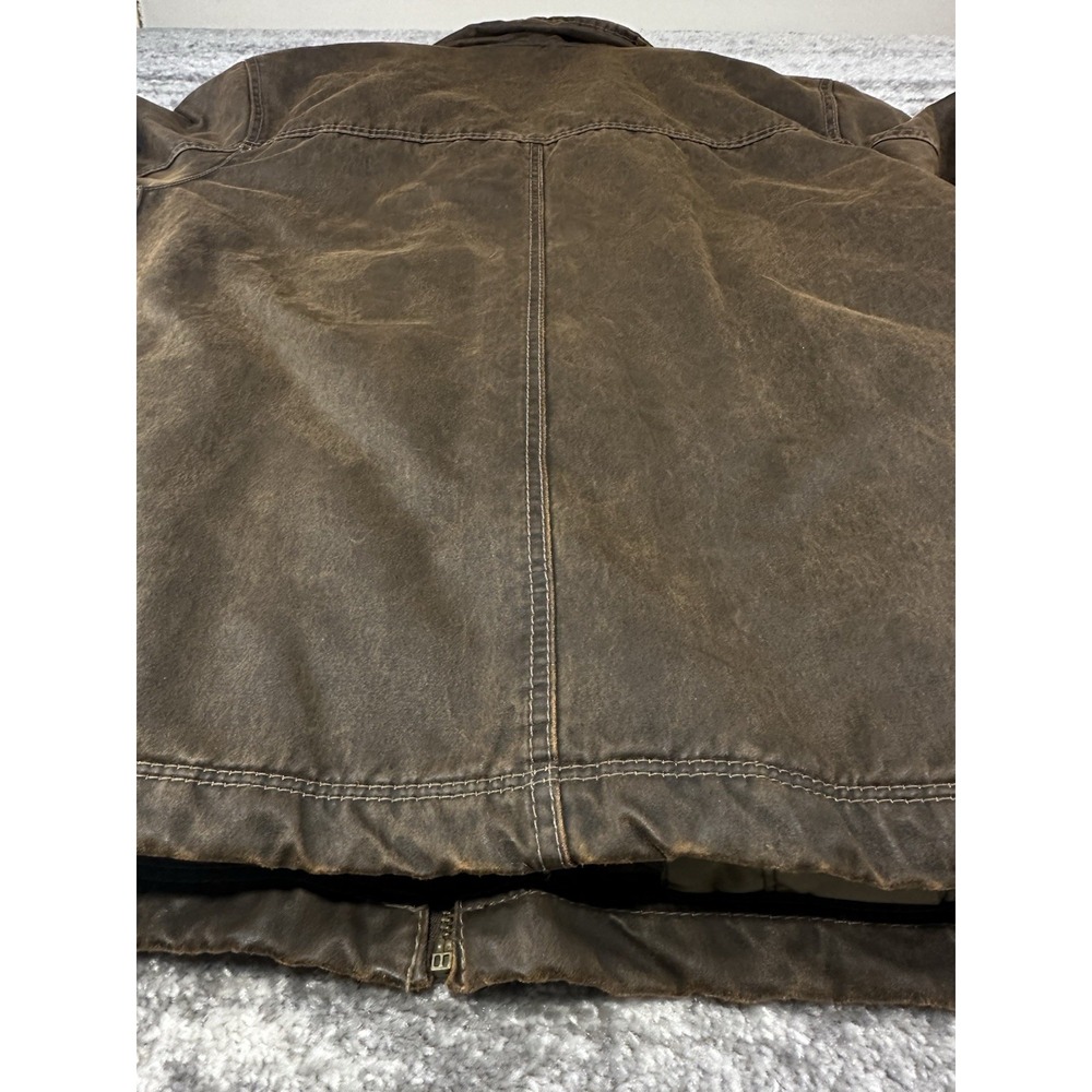 Vintage Columbia Brown Quilted Jacket Mens 2XL Washed Chore Barn Workwear Coat - Picture 14 of 14